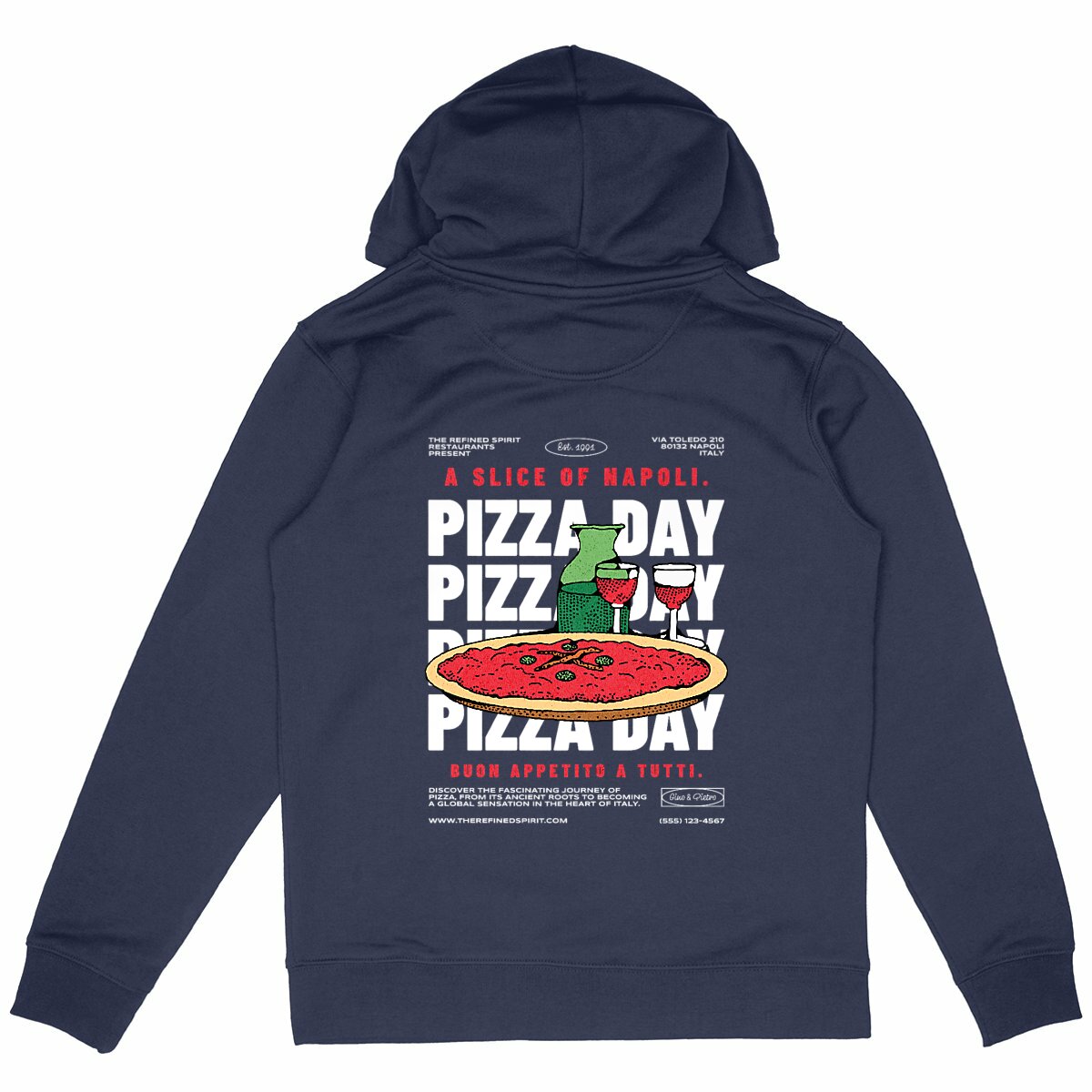 A Slice of Napoli - Organic Hoodie - The Refined Spirit