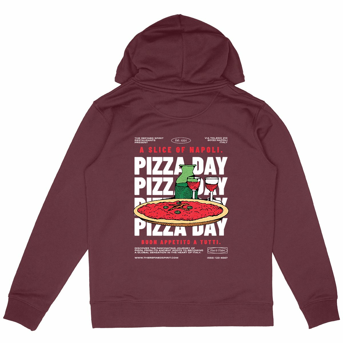 A Slice of Napoli - Organic Hoodie - The Refined Spirit