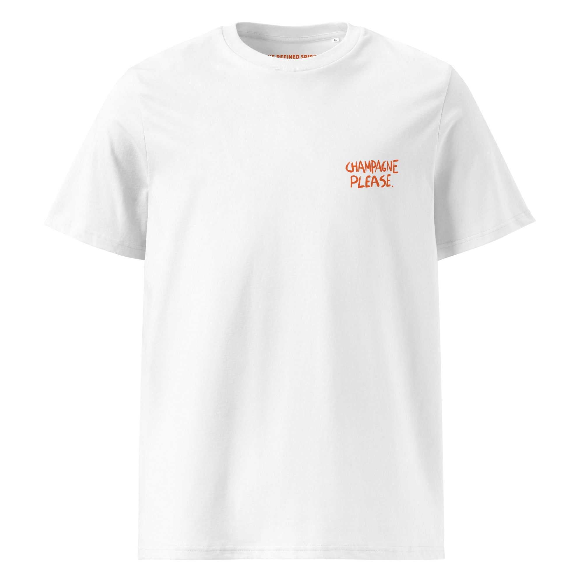 Champagne Please - Organic T-shirt - The Refined Spirit