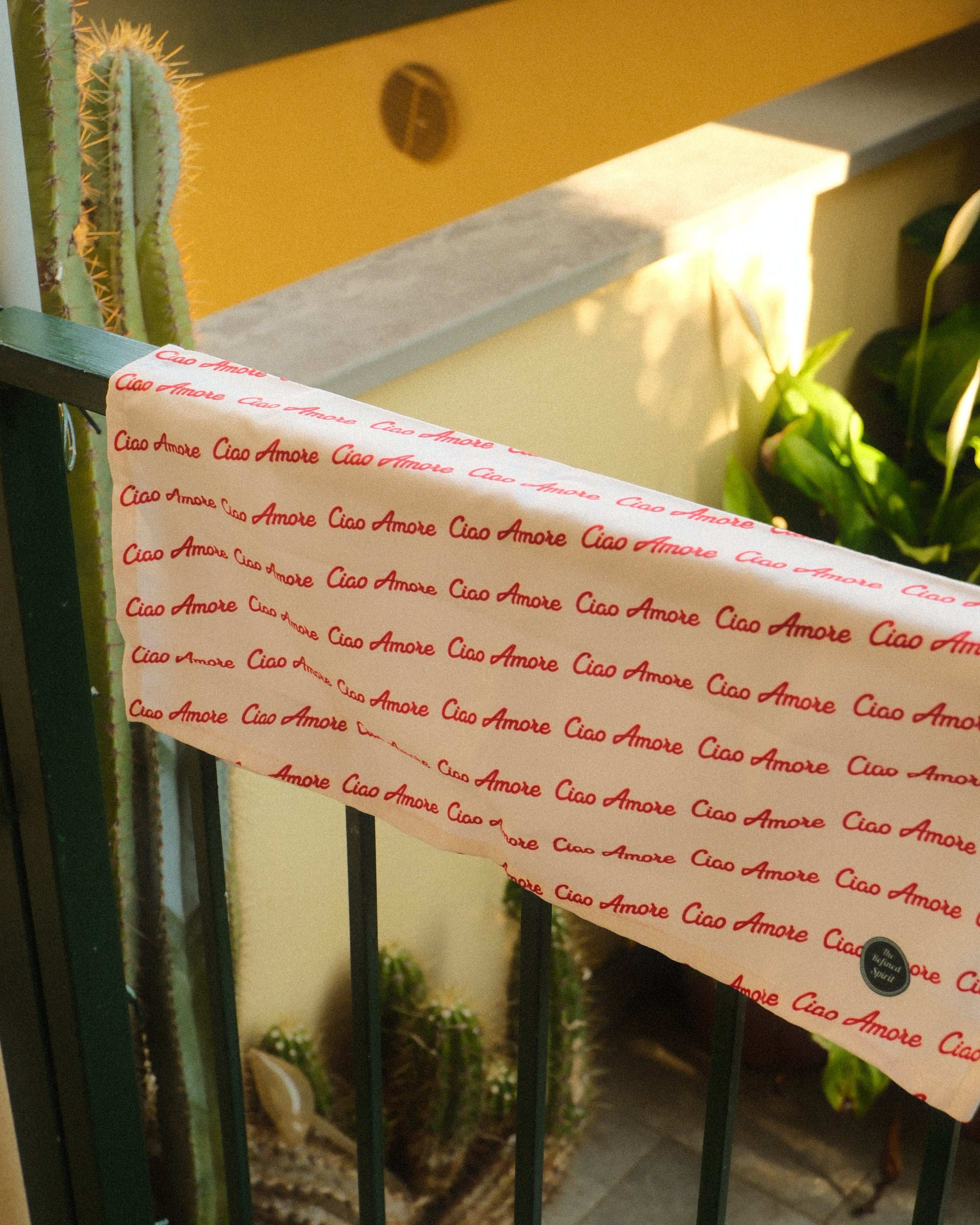 Strip of paper with text on a blurred background