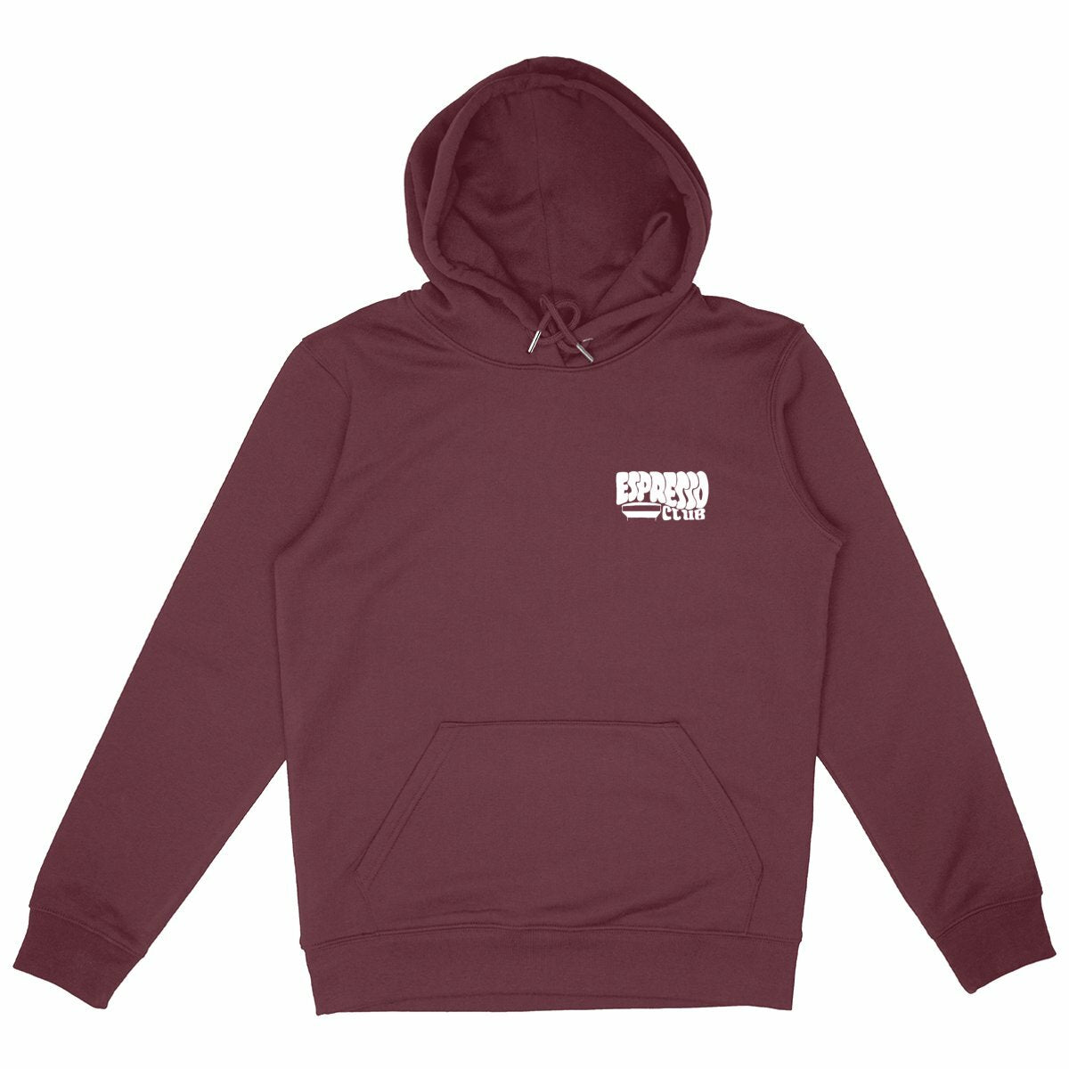 Espresso Club - Organic Hoodie - front_burgundy