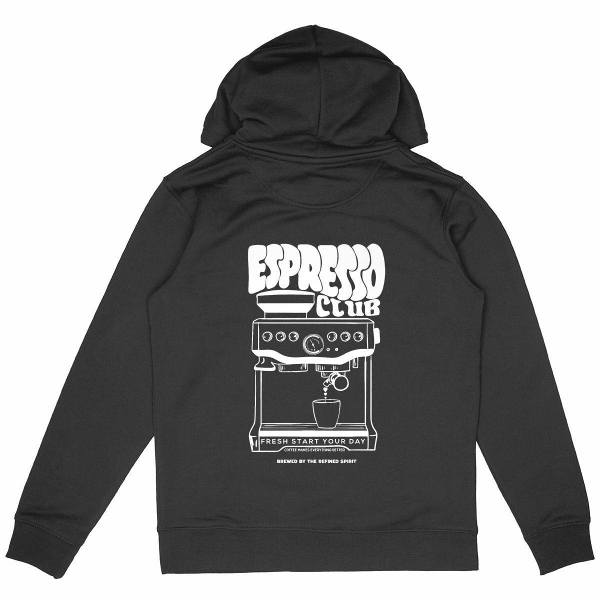 Espresso Club - Organic Hoodie - back_black
