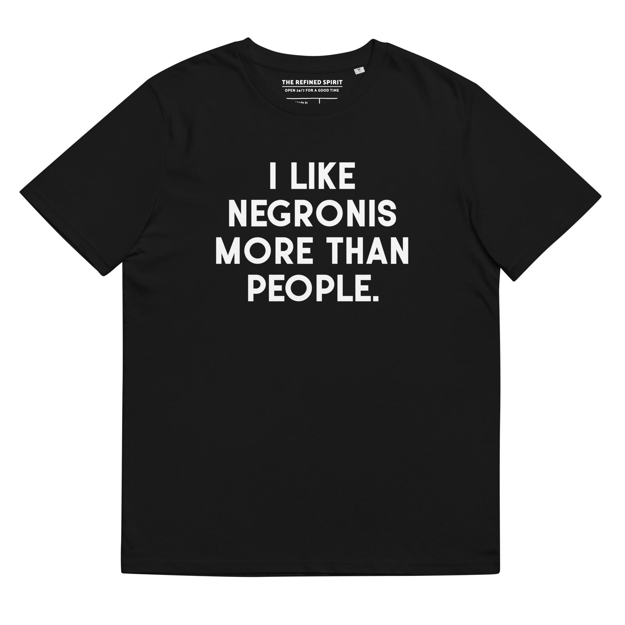 I like Negronis more than People - Organic T-shirt - The Refined Spirit