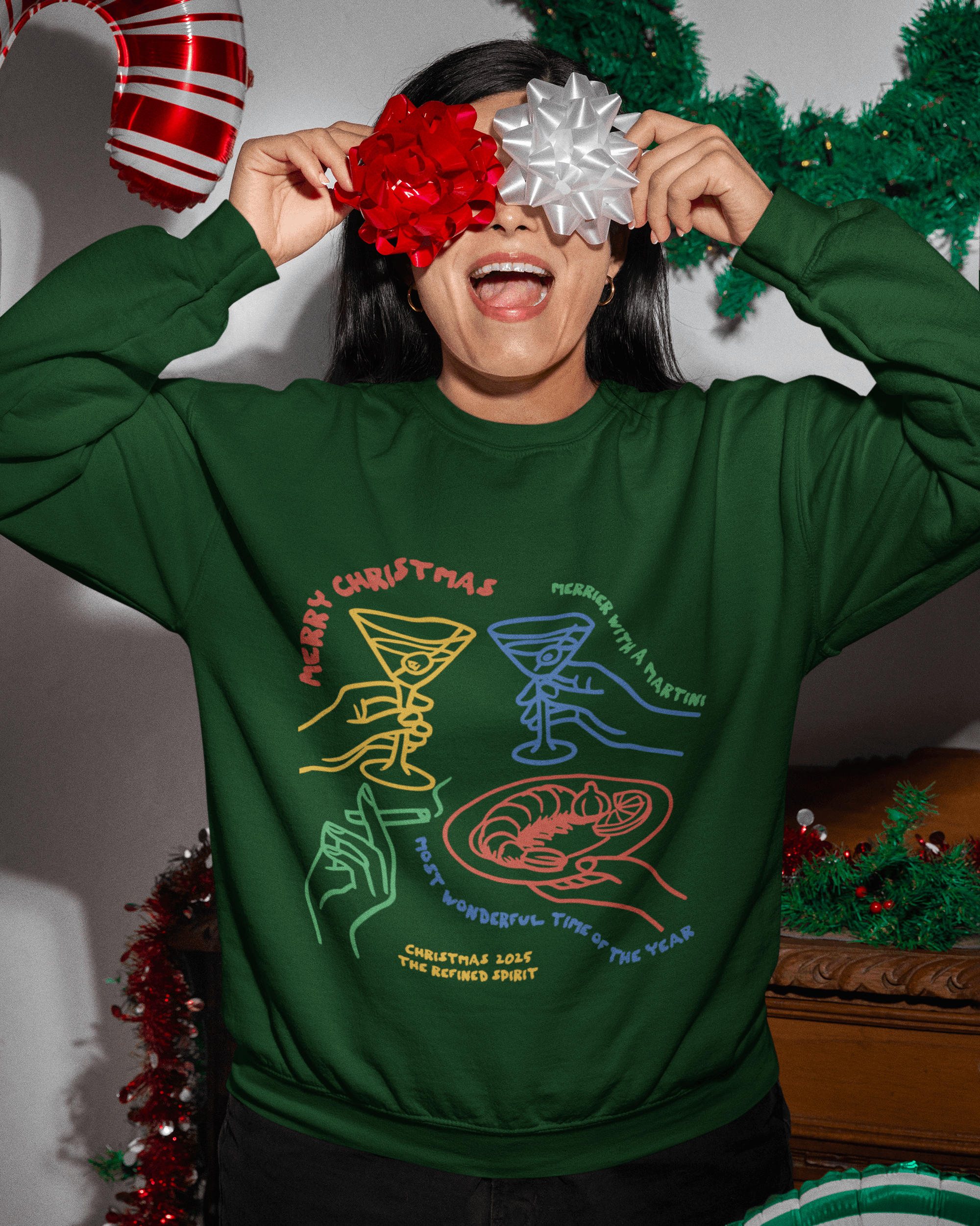 Merrier with a Martini - Unisex Sweatshirt