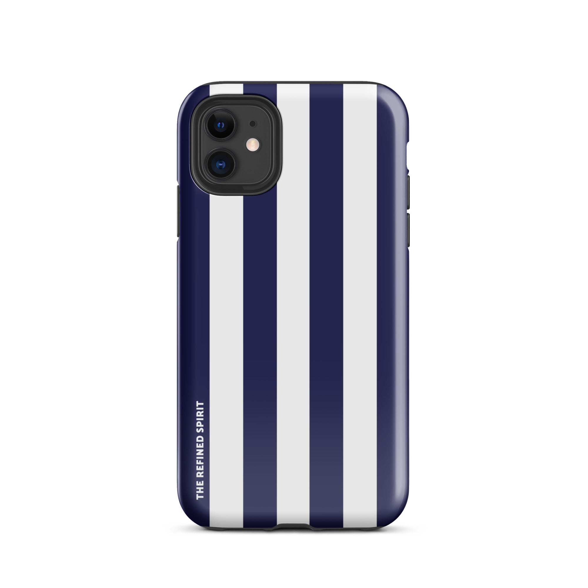 Navy Stripes - Tough Case for iPhone Matte / iPhone 14 Plus