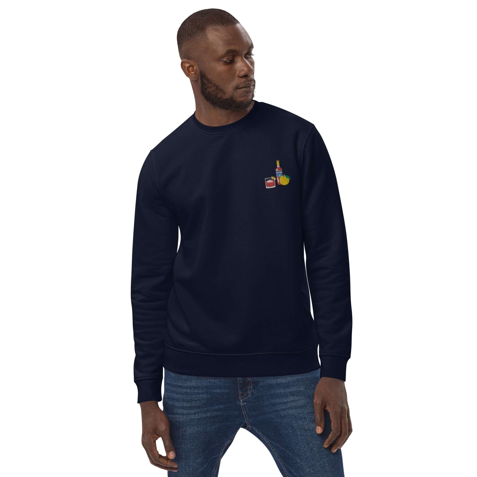 Negroni Cocktail - Organic Embroidered Sweatshirt - The Refined Spirit