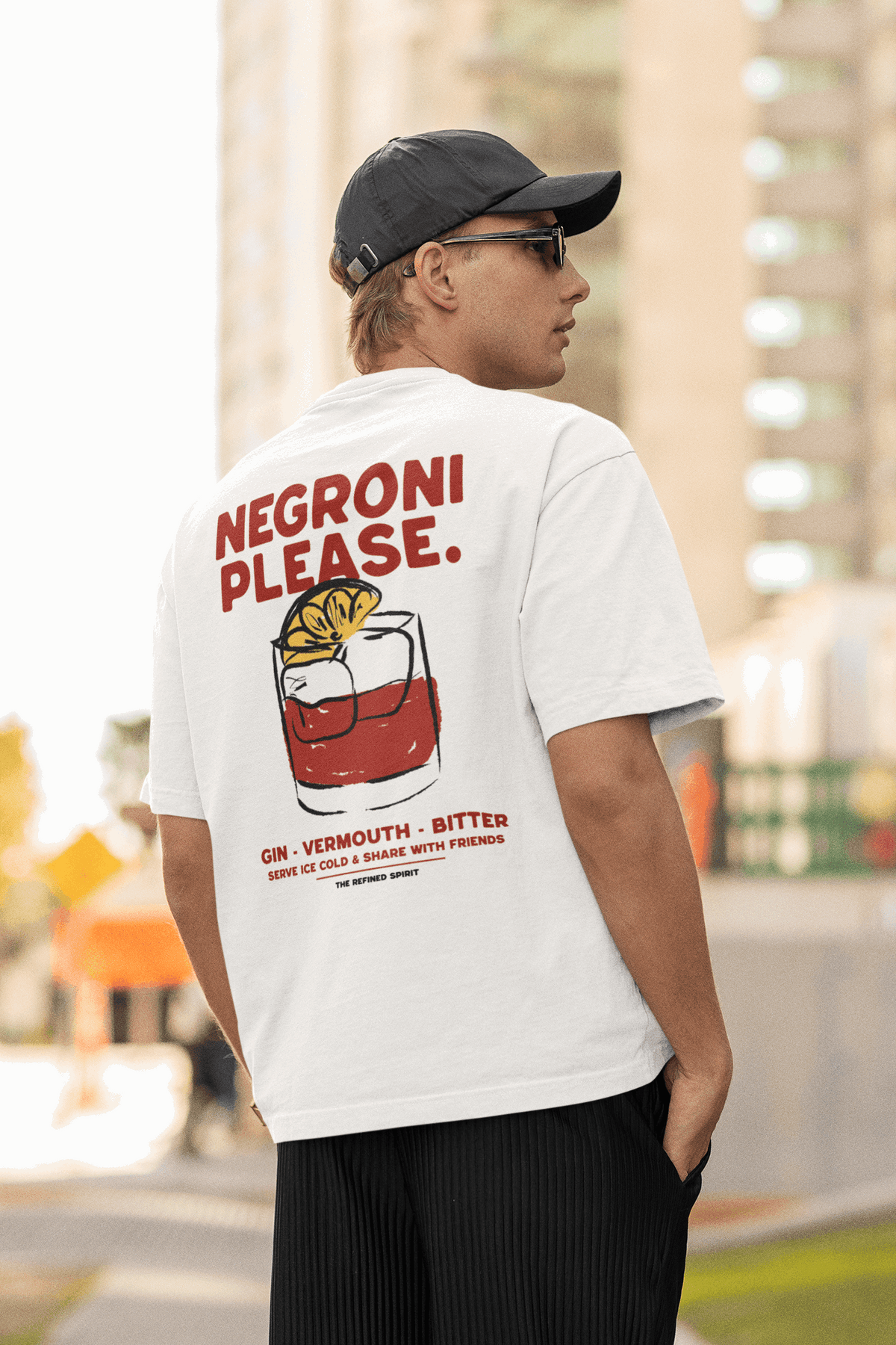 Negroni Please - Organic T-shirt - The Refined Spirit