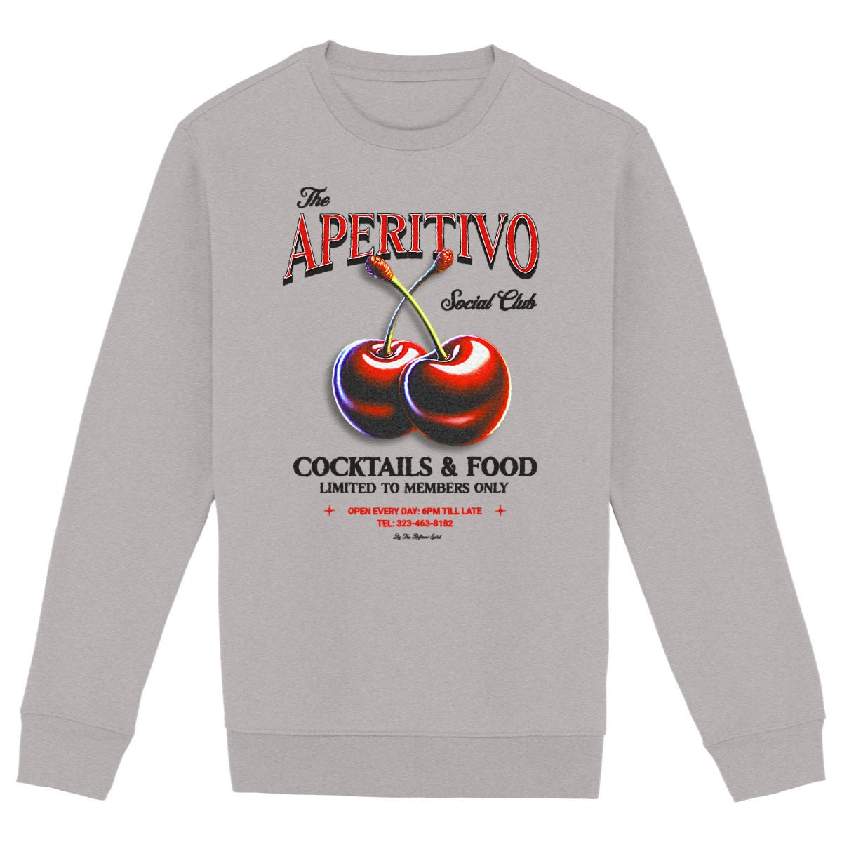 The Aperitivo Social Club - Organic Hoodie - front_heathergrey
