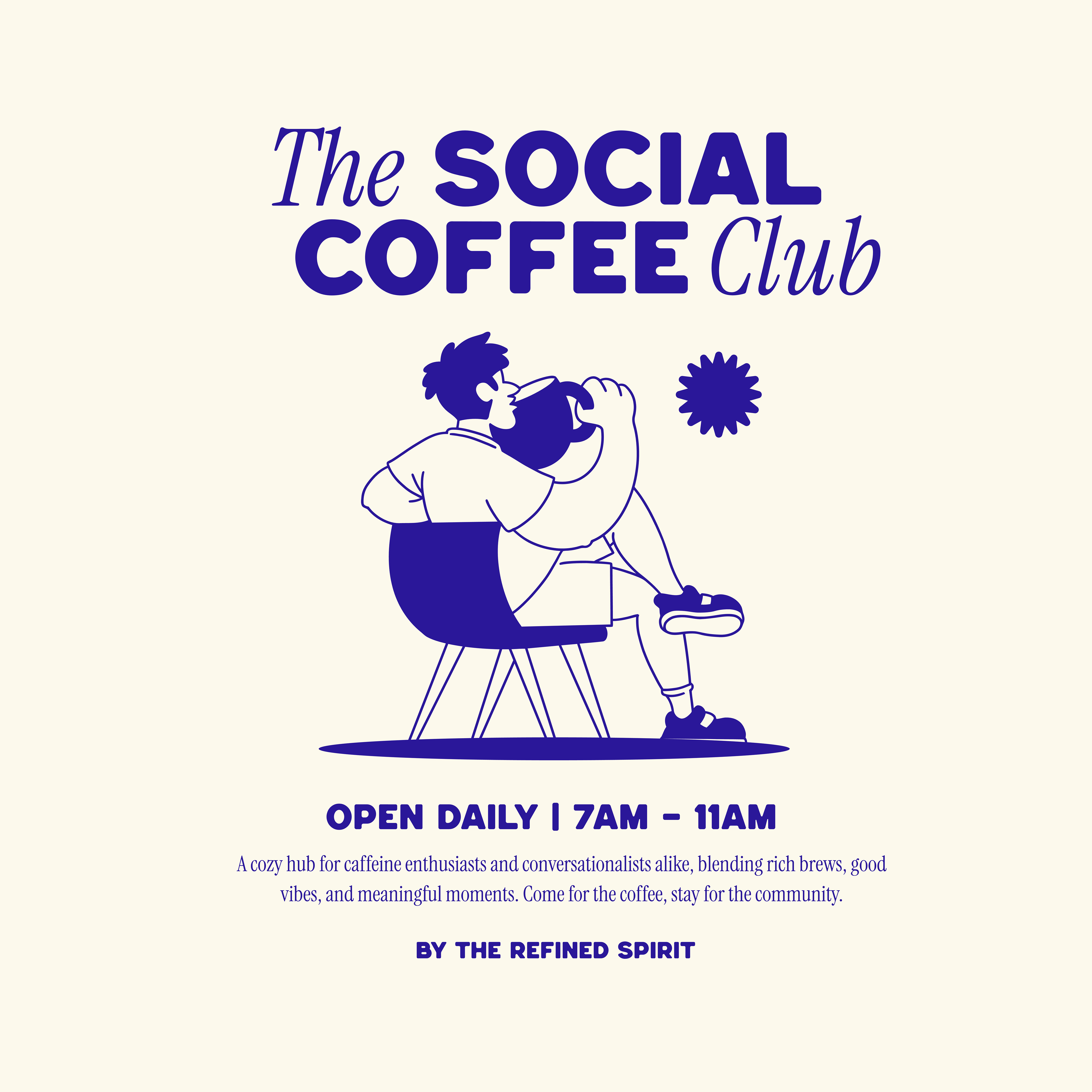 The Social Coffee Club - Organic T-shirt - The Refined Spirit