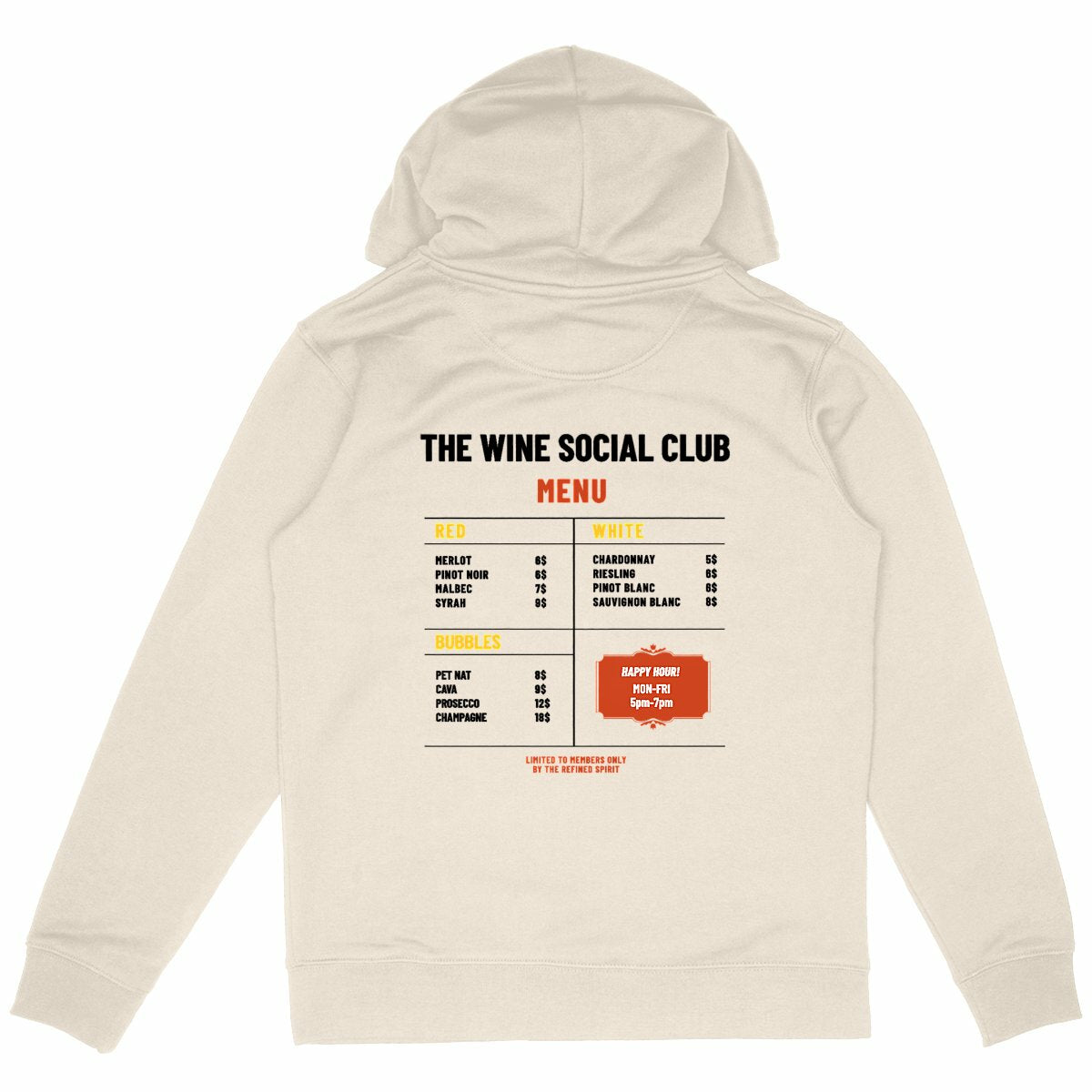 The Wine Social Club - Organic Hoodie - The Refined Spirit