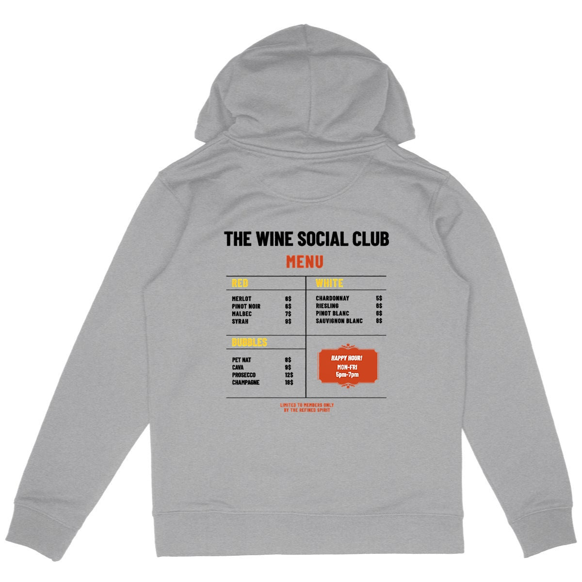 The Wine Social Club - Organic Hoodie - The Refined Spirit