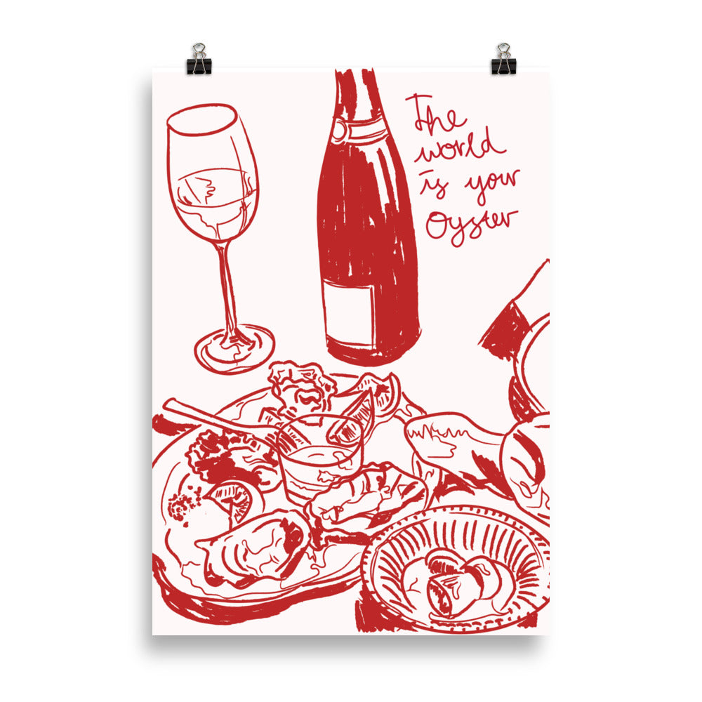 The World is your Oyster - Poster - The Refined Spirit