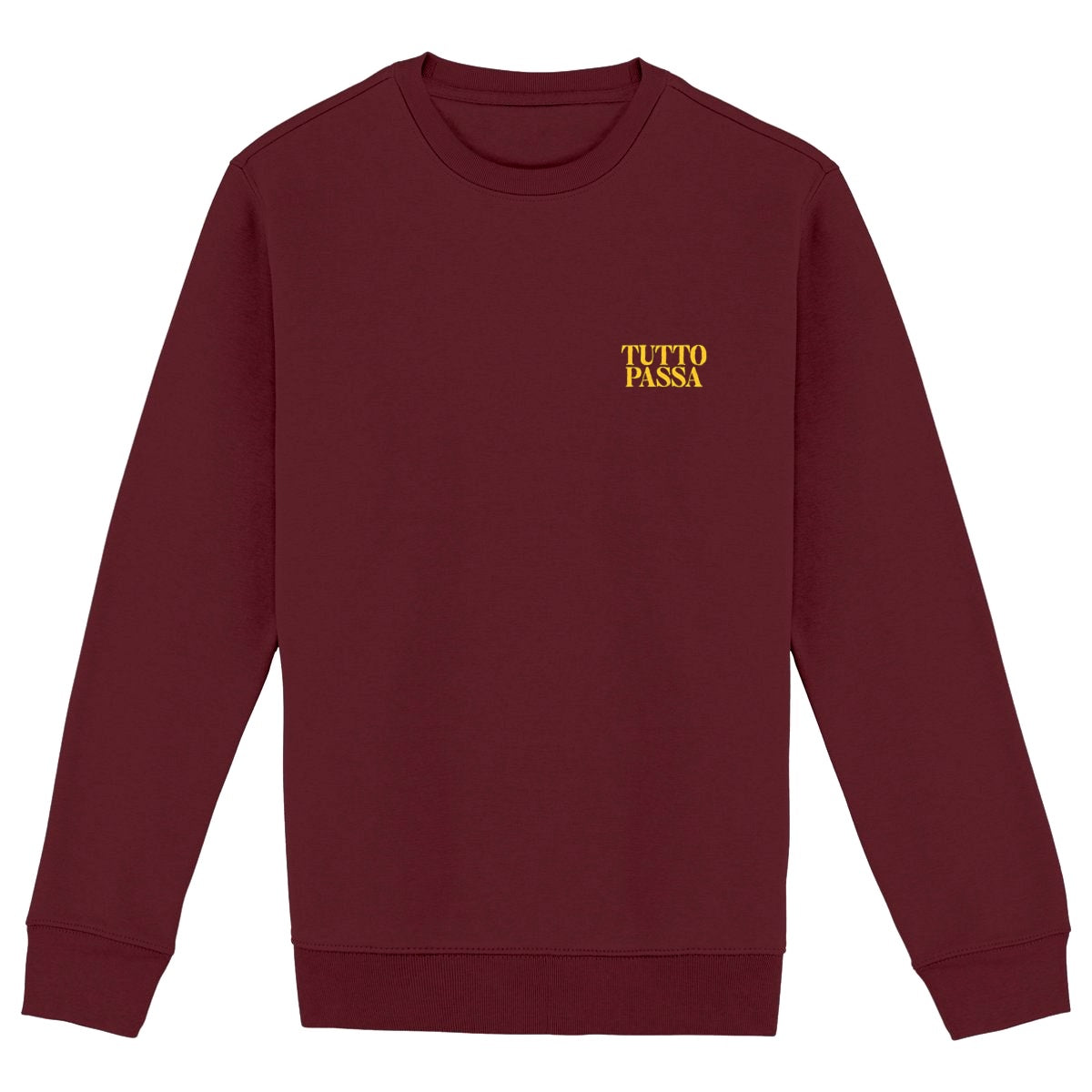 Tutto Passa - Organic Sweatshirt - front_burgundy