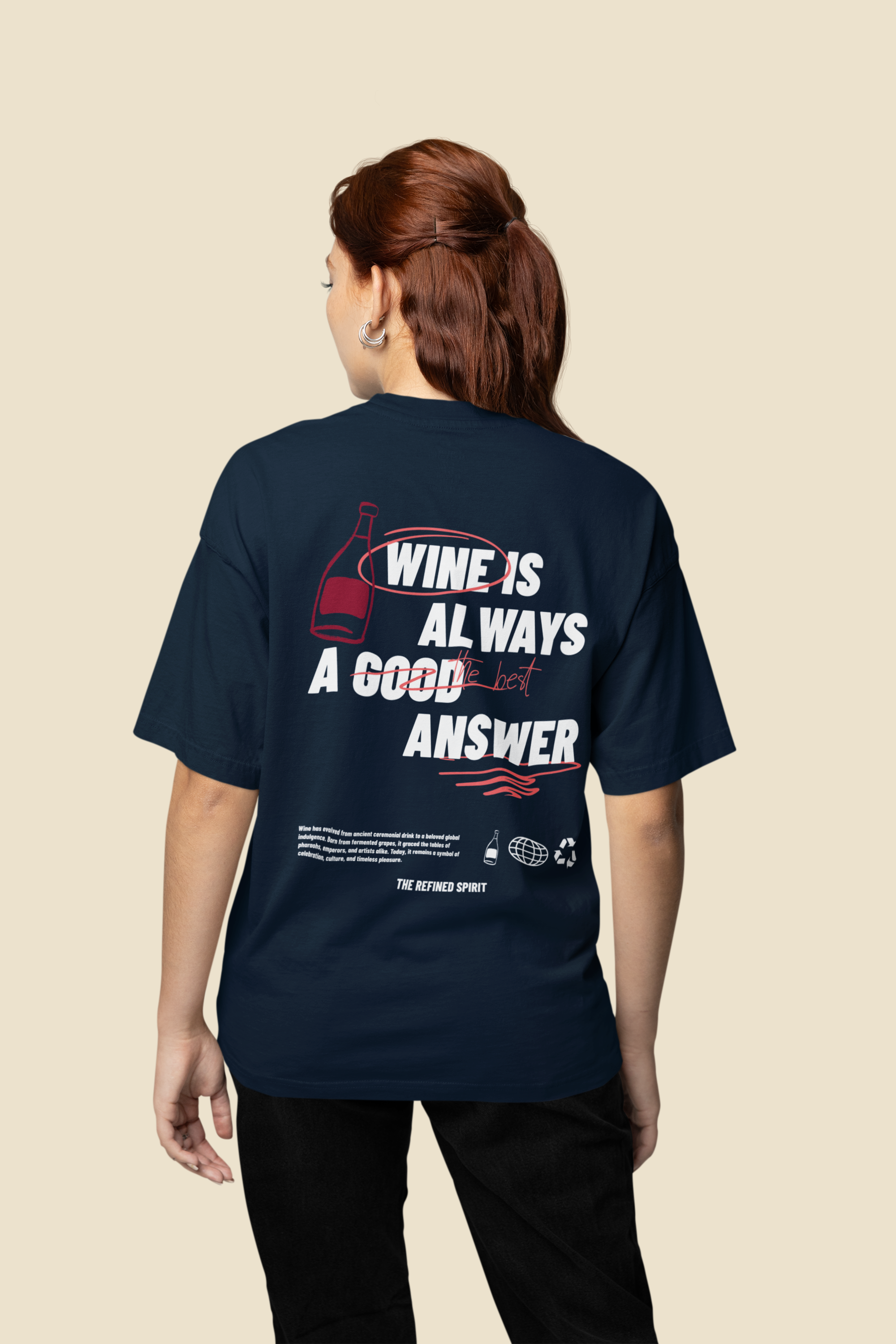 Wine is always the best answer - Organic T-shirt - The Refined Spirit