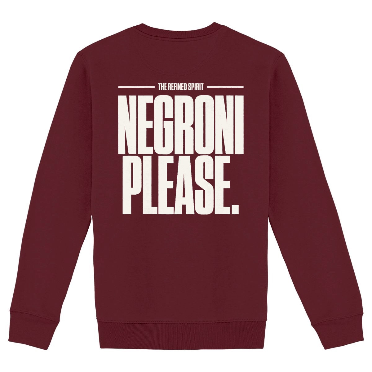 Negroni Please - Organic Sweatshirt - back_burgundy