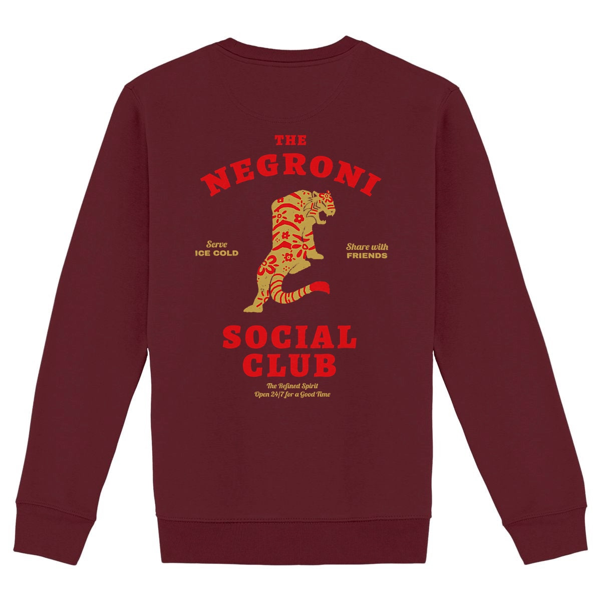 The Negroni Social Club - Organic Sweatshirt - back_burgundy