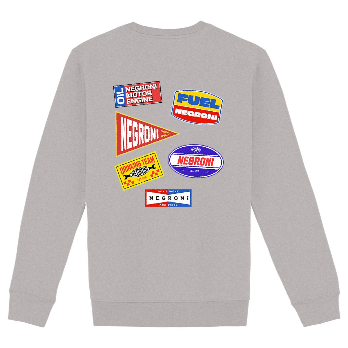 Negroni Racing Team - Organic Sweatshirt - back_heathergrey