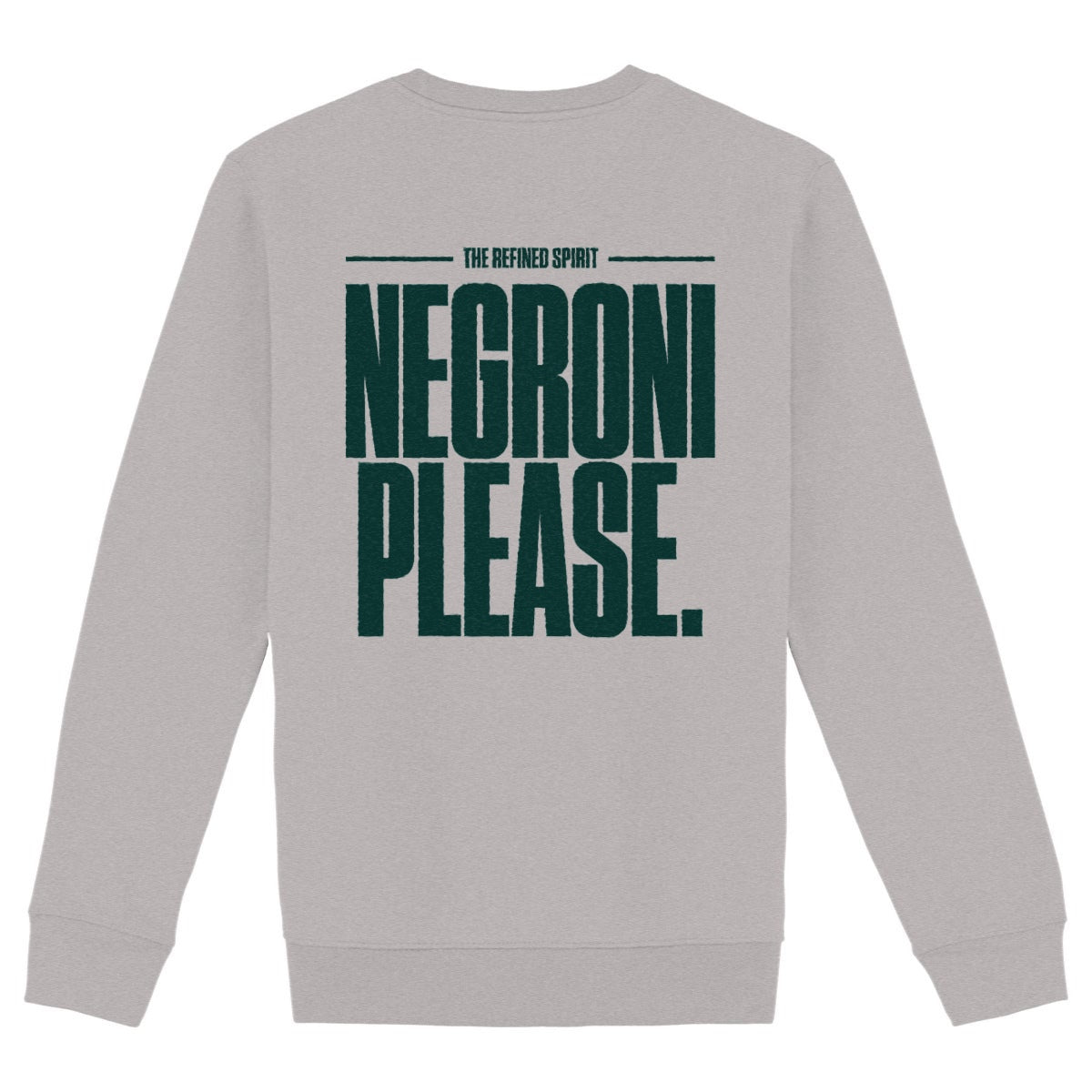 Negroni Please - Organic Sweatshirt - back_heathergrey