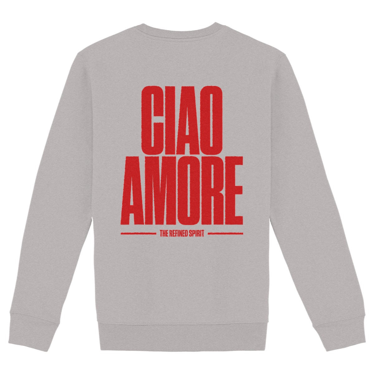 Ciao Amore - Organic Sweatshirt - back_heathergrey