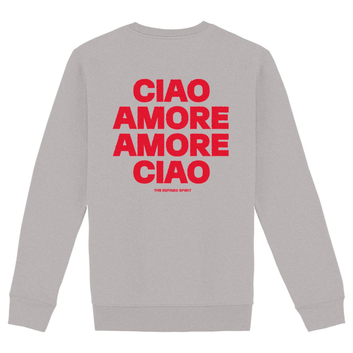 Amore Ciao - Organic Sweatshirt - back_heathergrey