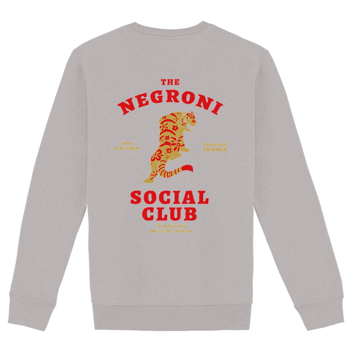 The Negroni Social Club - Organic Sweatshirt - back_heathergrey
