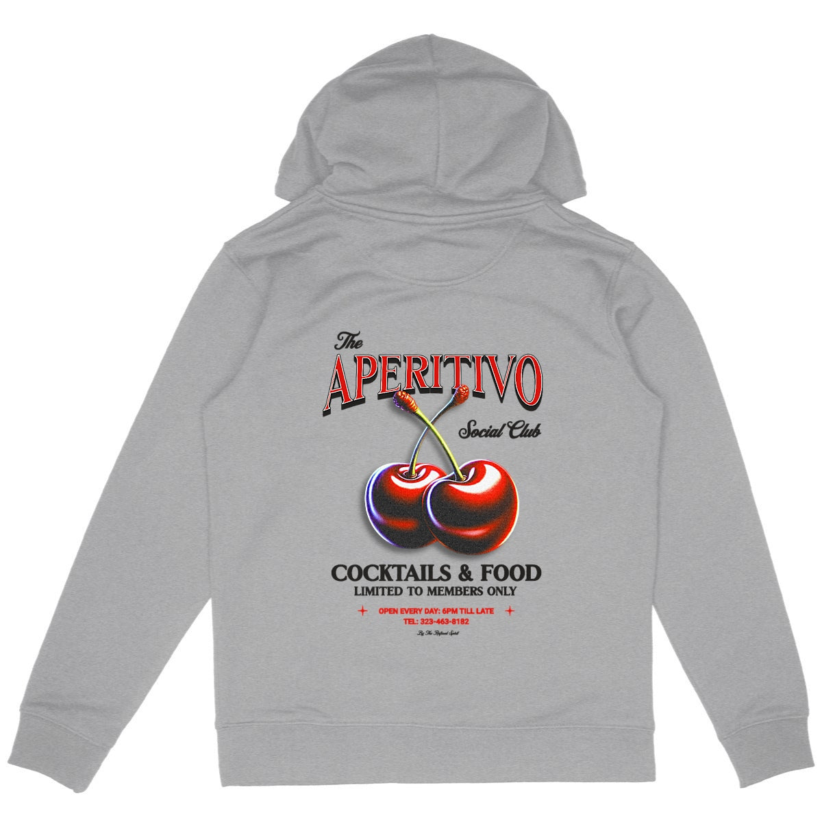 The Aperitivo Social Club - Organic Hoodie - back_heathergrey