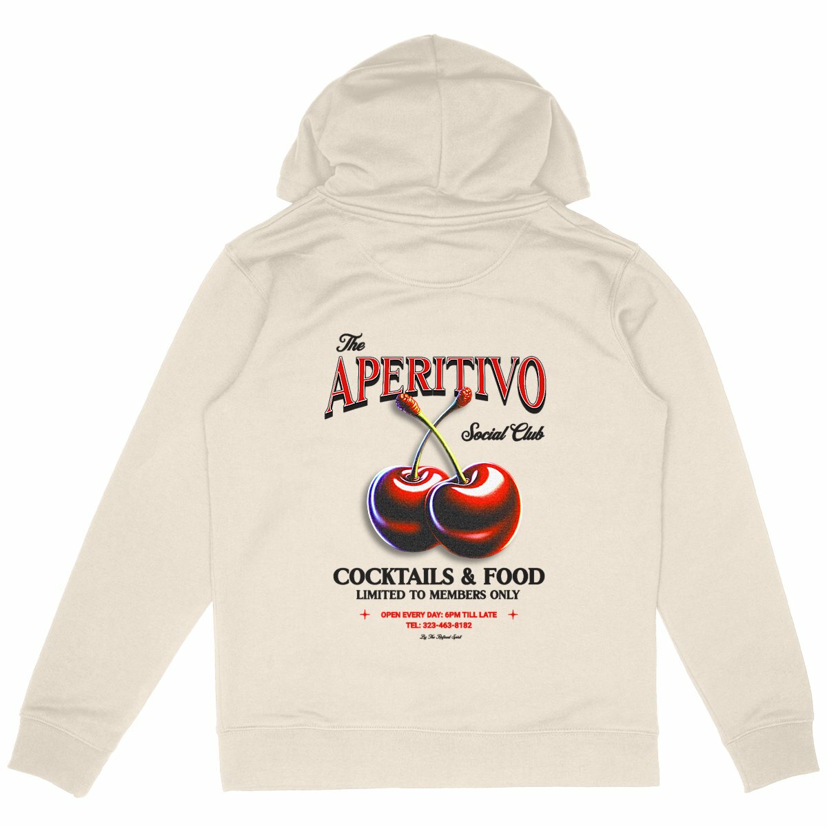 The Aperitivo Social Club - Organic Hoodie - back_ivory