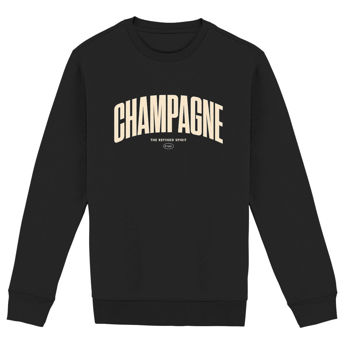 Champagne - Organic Sweatshirt - front_black