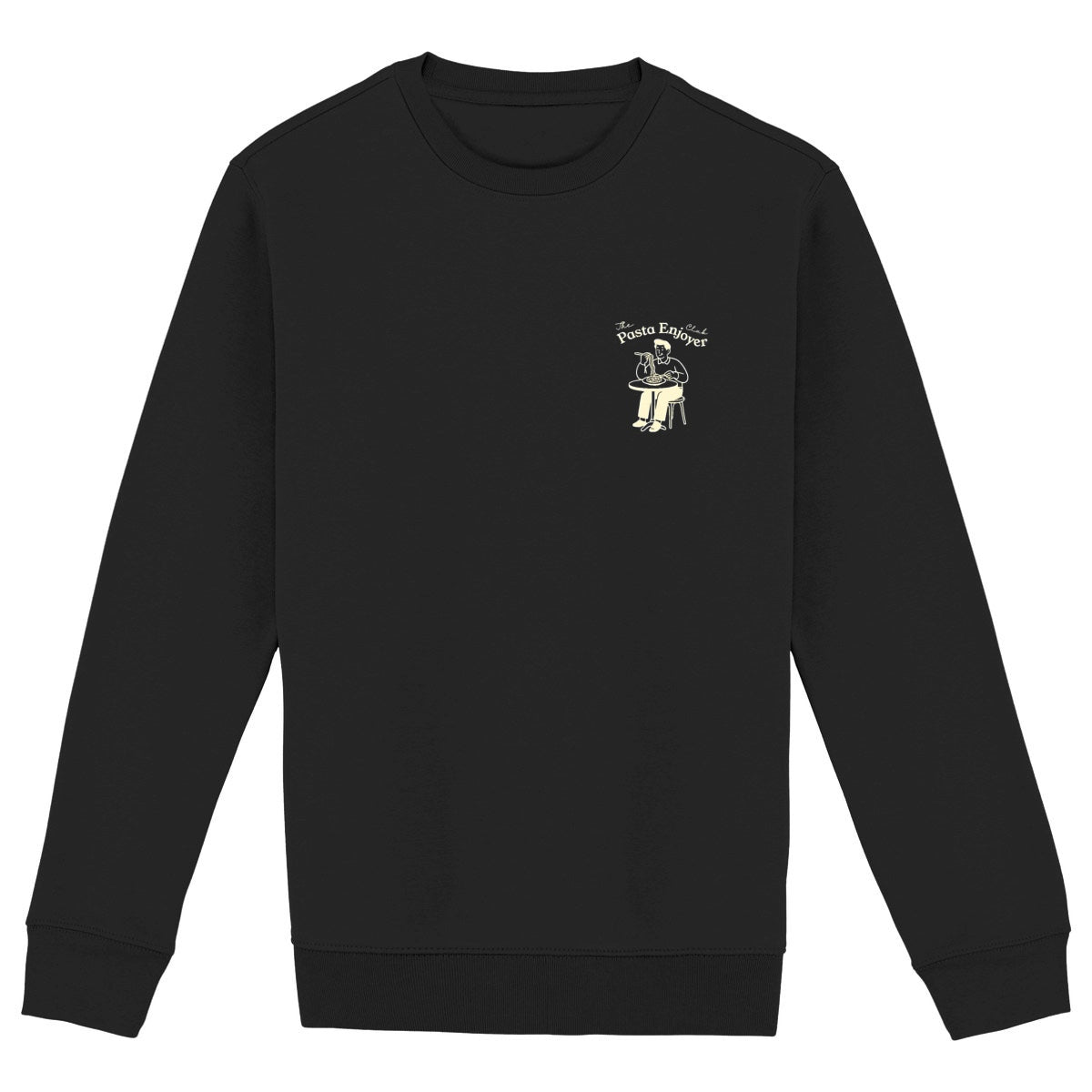 The Pasta enjoyer Club - Organic Sweatshirt - front_black