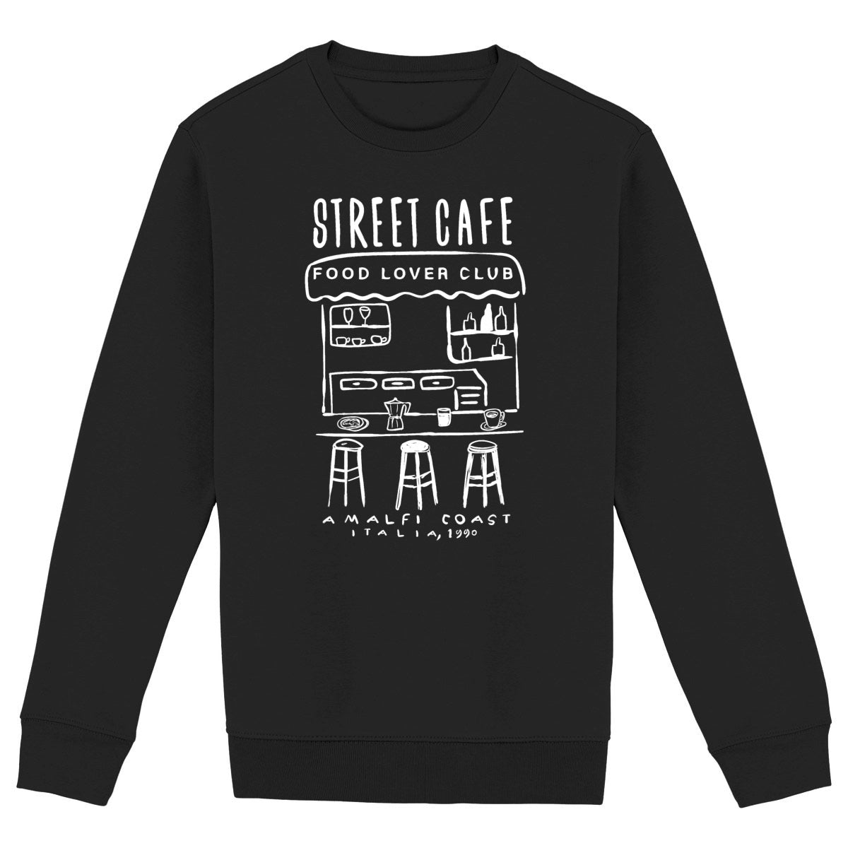 Street Cafe - Organic Sweatshirt - front_black
