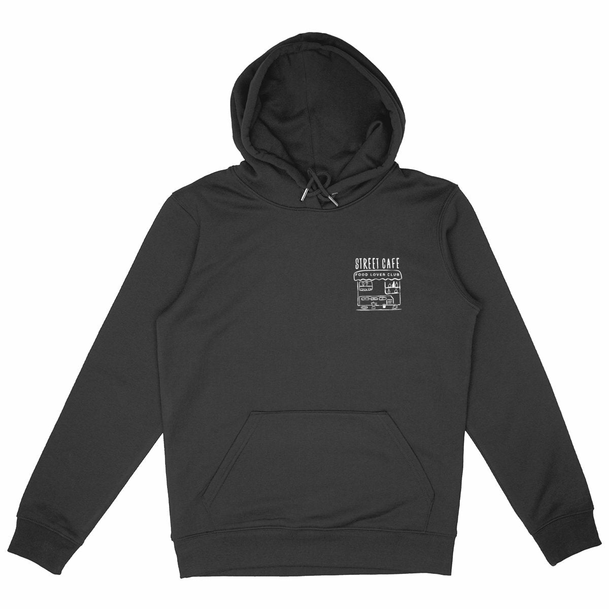 Street Cafe - Organic Hoodie - front_black