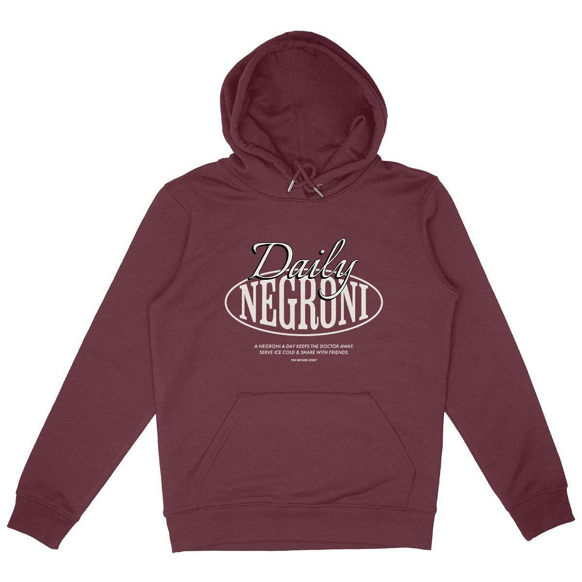 Daily Negroni - Organic Hoodie - front_burgundy