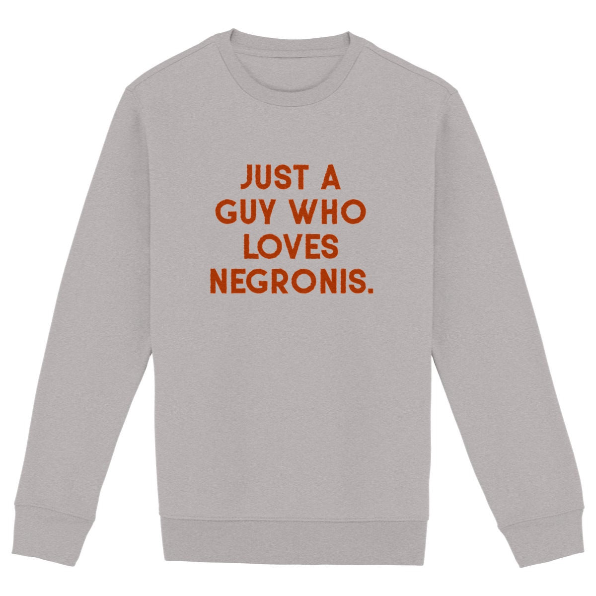 Just a guy who loves negroni - Organic Sweatshirt - front_heathergrey
