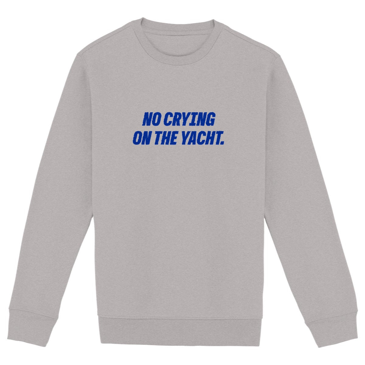 No Crying on the Yacht - Organic Hoodie - front_heathergrey