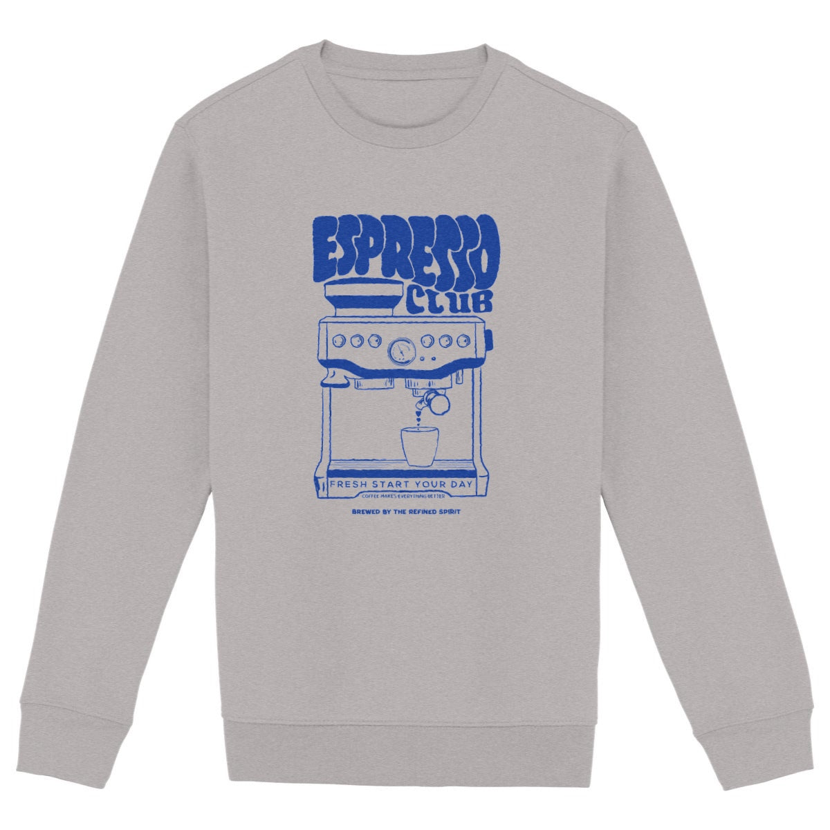 Espresso Club - Organic Sweatshirt - front_heathergrey