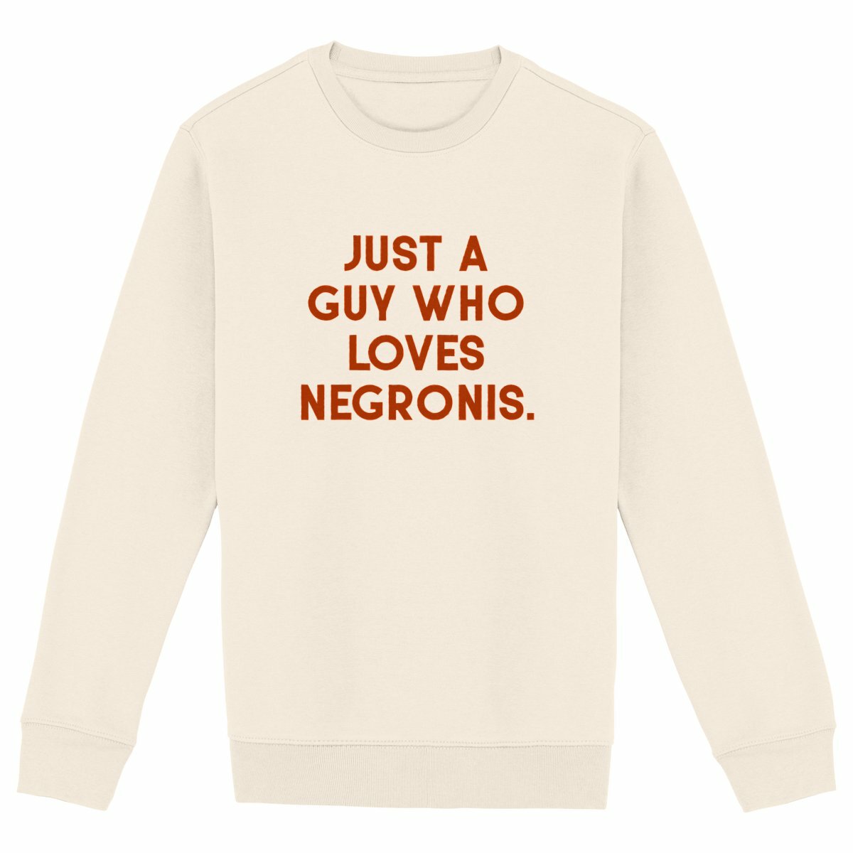 Just a guy who loves negroni - Organic Sweatshirt - front_ivory