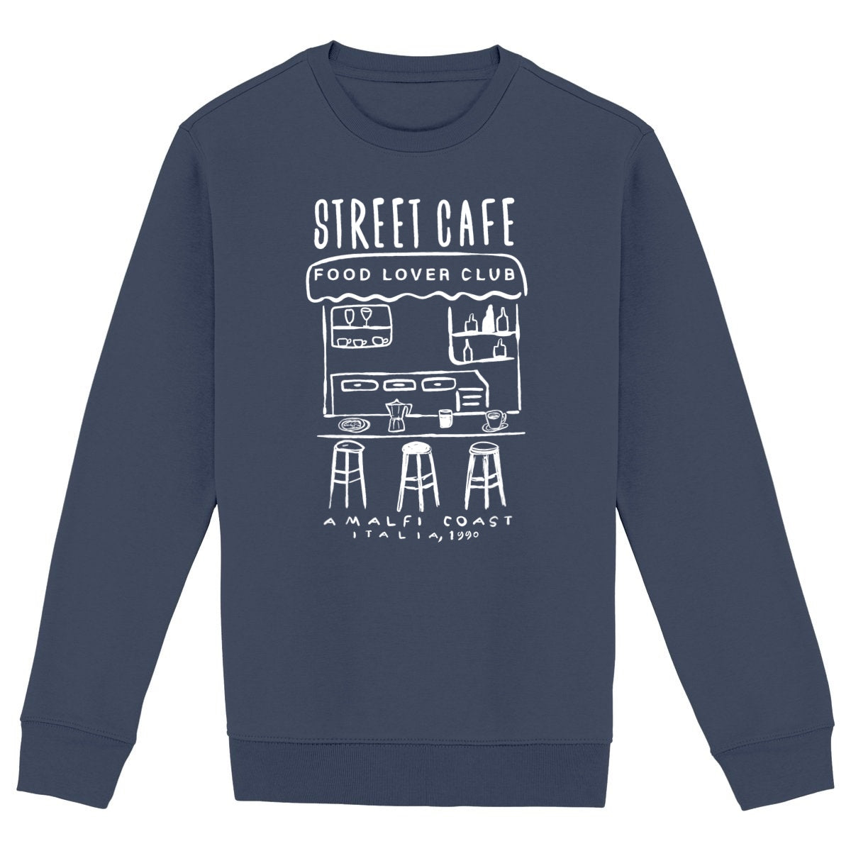 Street Cafe - Organic Sweatshirt - front_navy