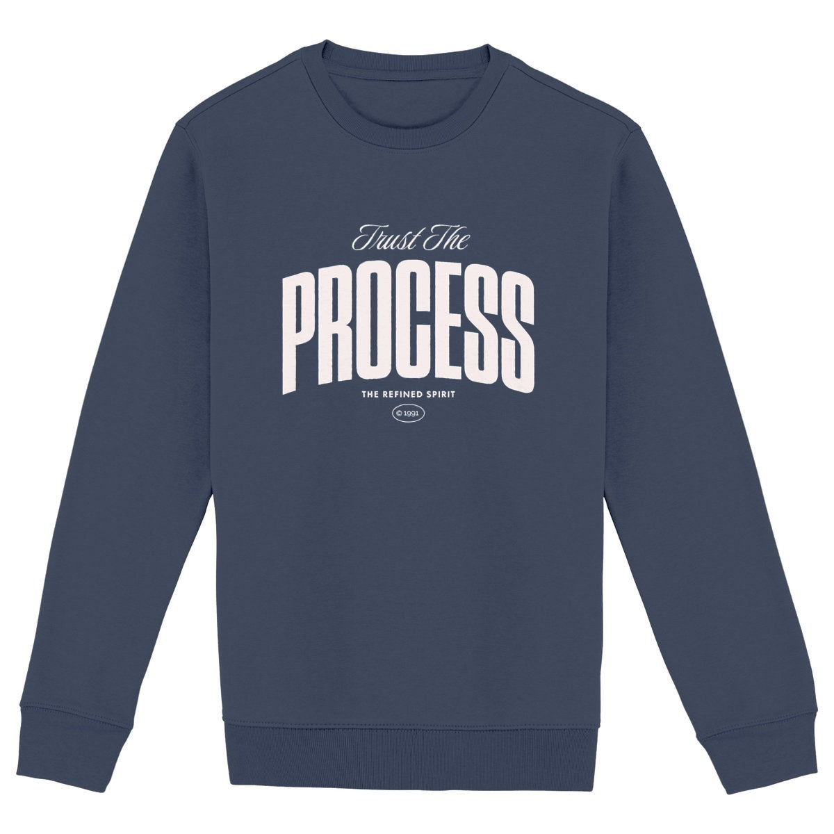 Trust the Process - Organic Sweatshirt - front_navy
