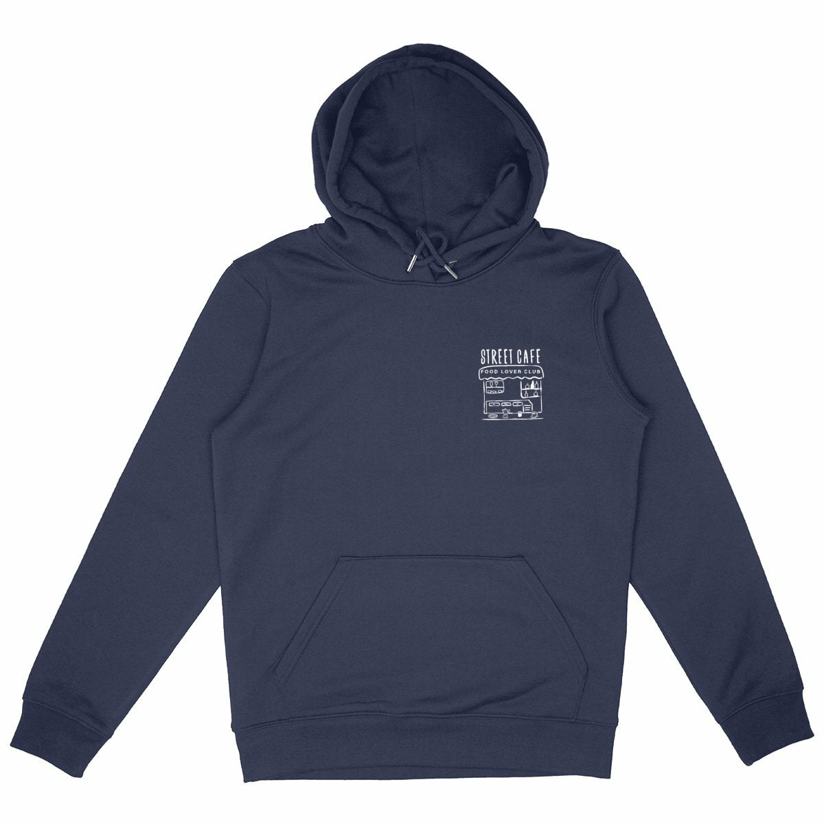 Street Cafe - Organic Hoodie - front_navy