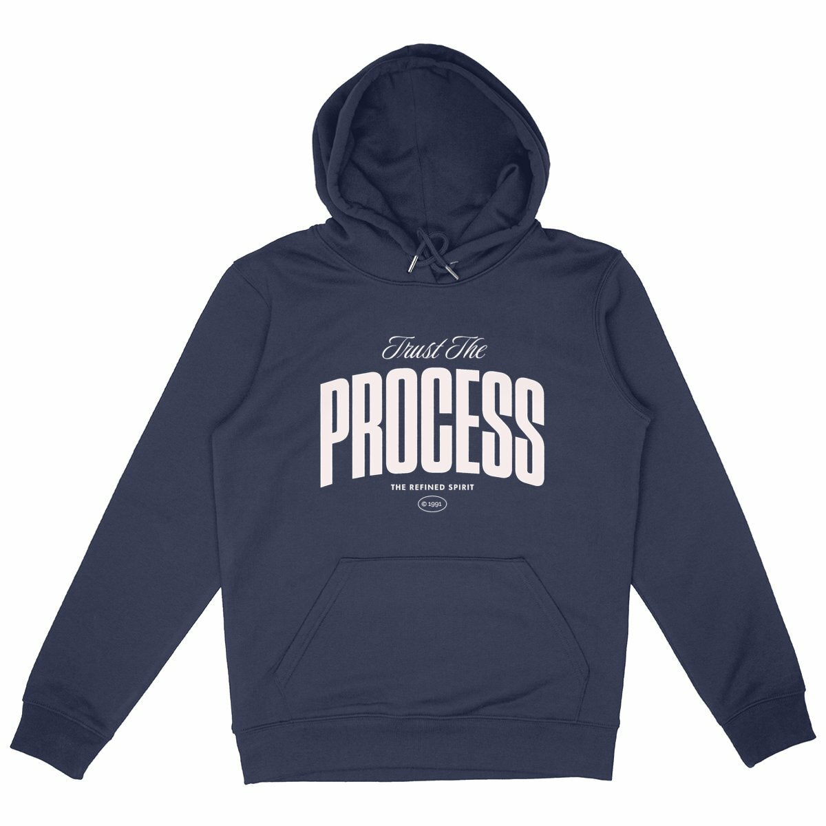Trust the Process - Organic Hoodie - front_navy