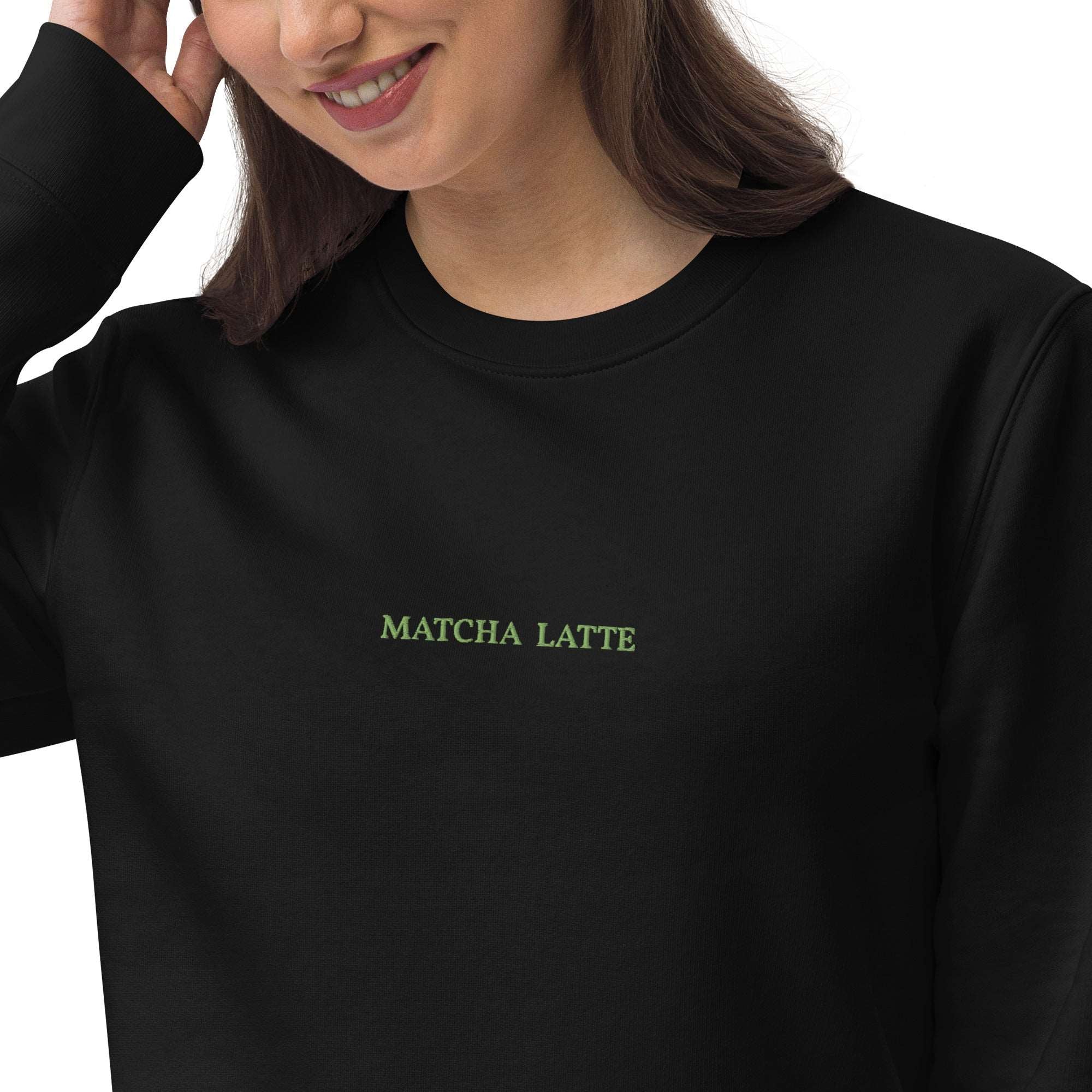 Matcha Latte - Organic Embroidered Sweatshirt - The Refined Spirit