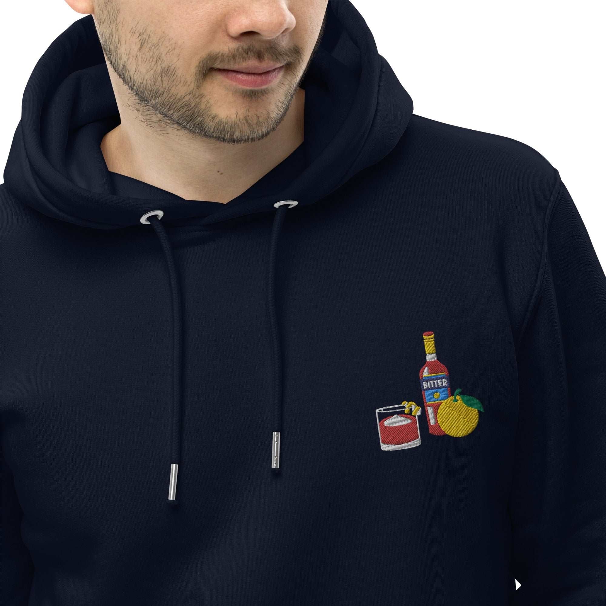 Negroni Cocktail - Organic Embroidered Hoodie - The Refined Spirit