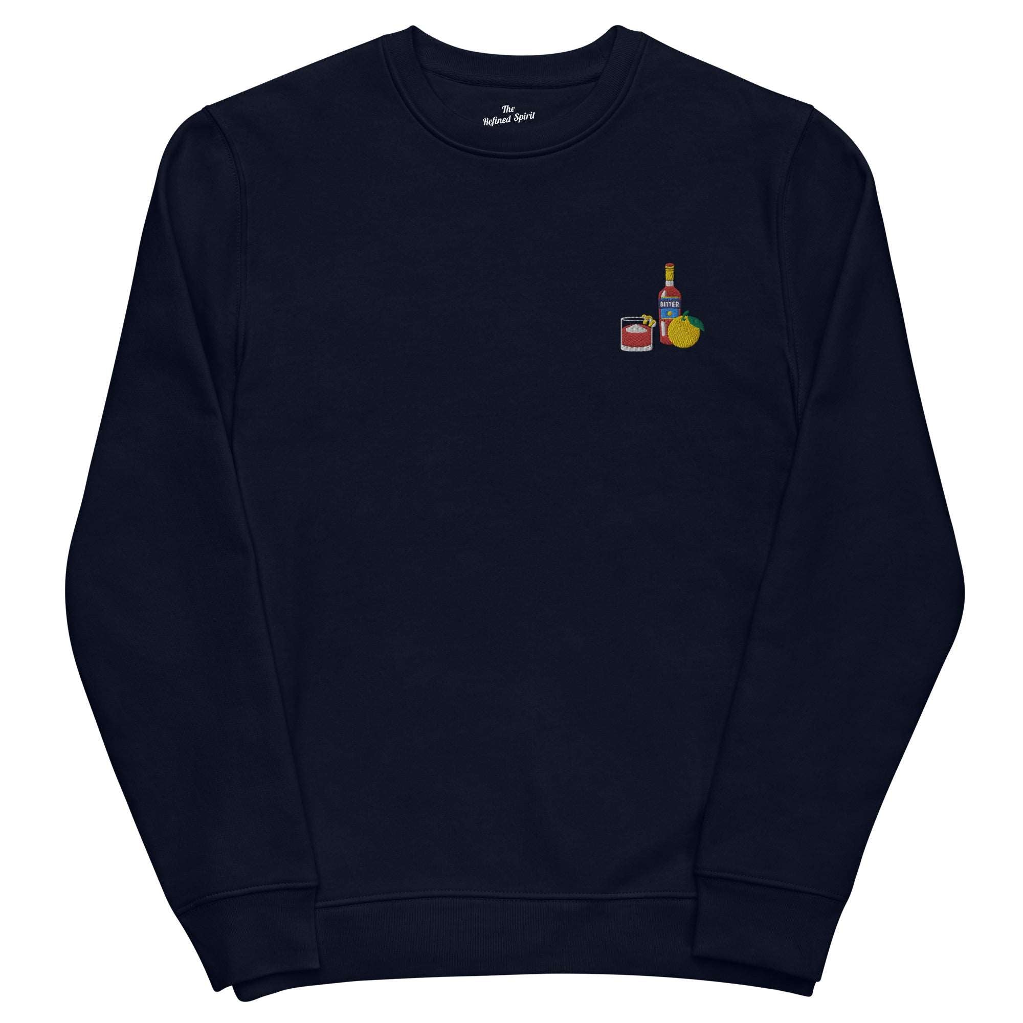 Negroni Cocktail - Organic Embroidered Sweatshirt - The Refined Spirit