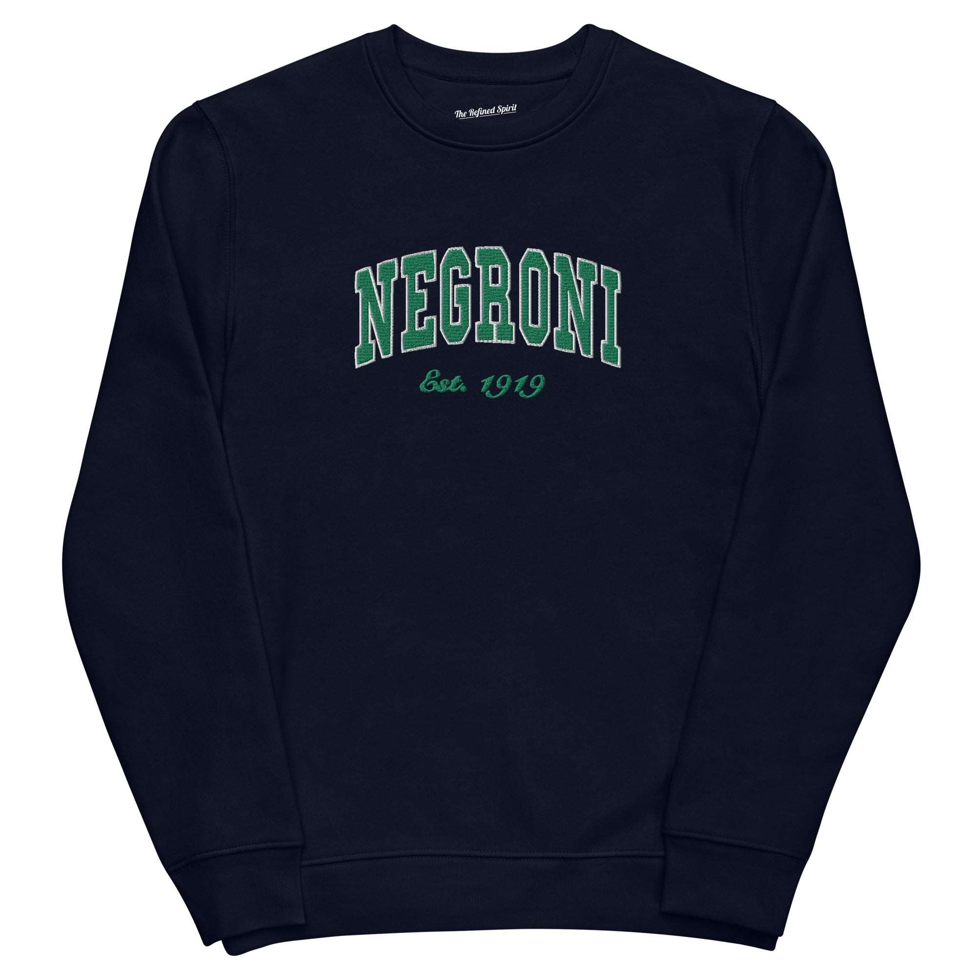 Negroni Est. 1919 - Embroidered Organic Sweatshirt - The Refined Spirit