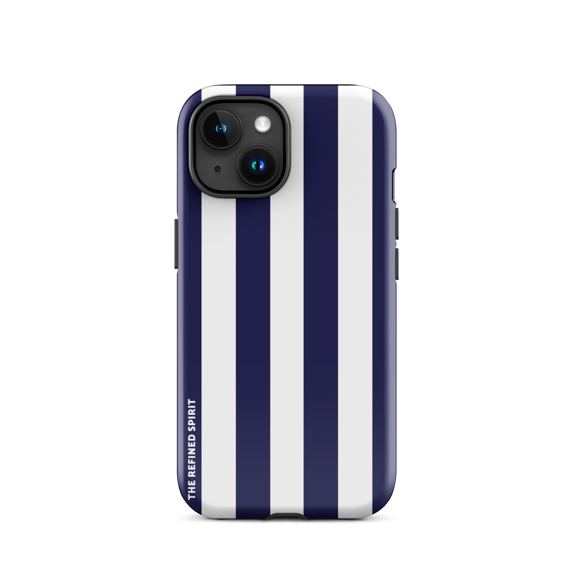 Rayures bleu marine - Coque rigide pour iPhone®