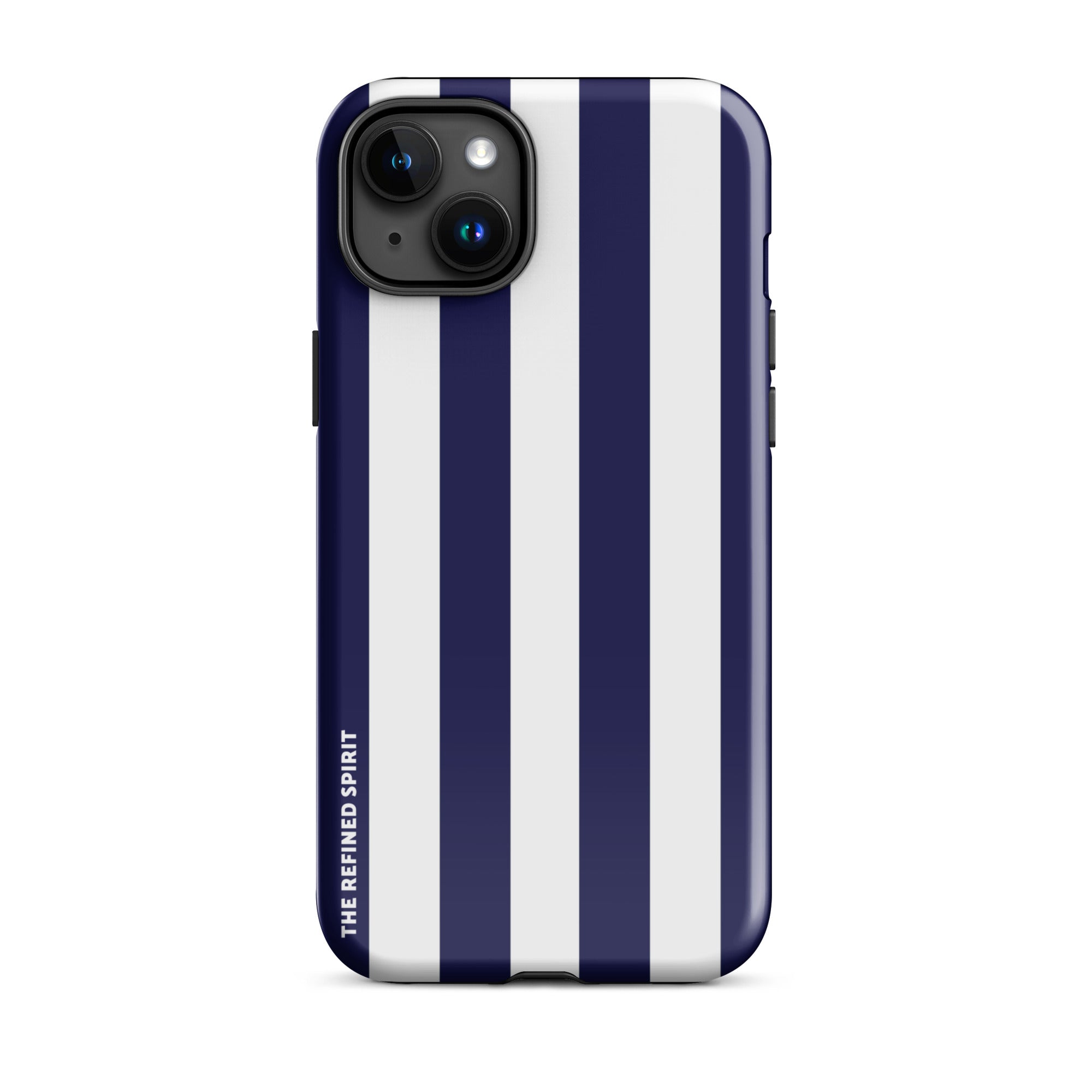 Rayures bleu marine - Coque rigide pour iPhone®