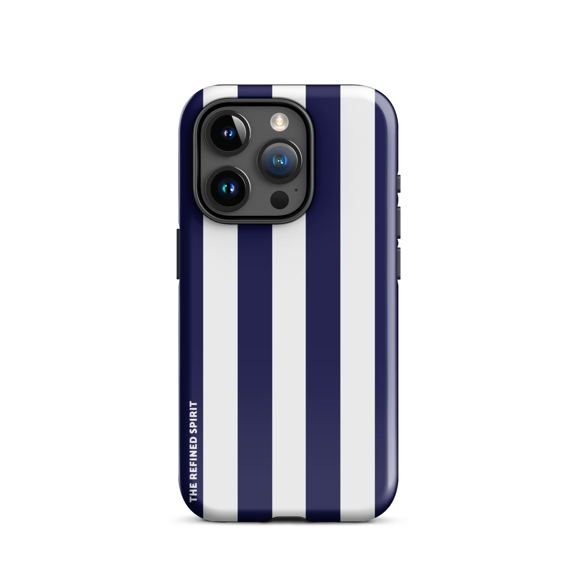 Rayures bleu marine - Coque rigide pour iPhone®