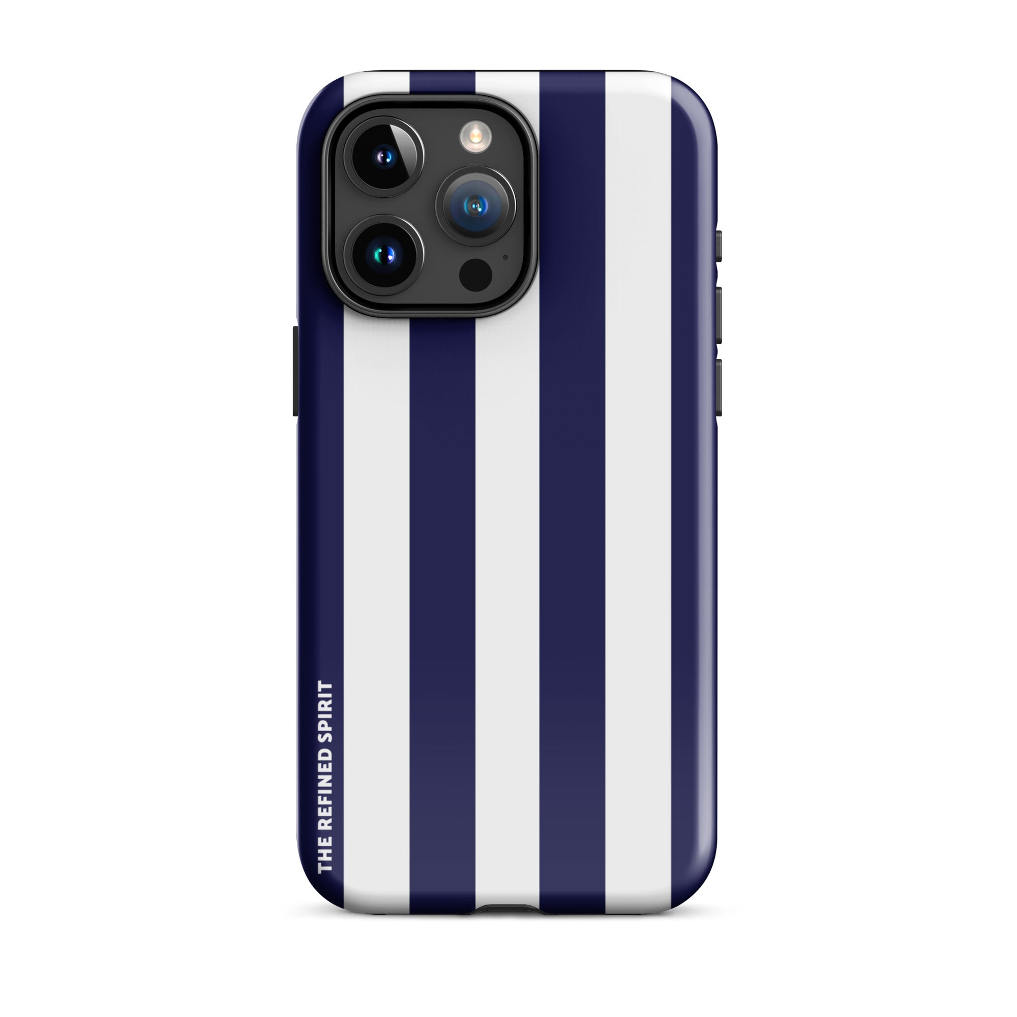 Rayures bleu marine - Coque rigide pour iPhone®