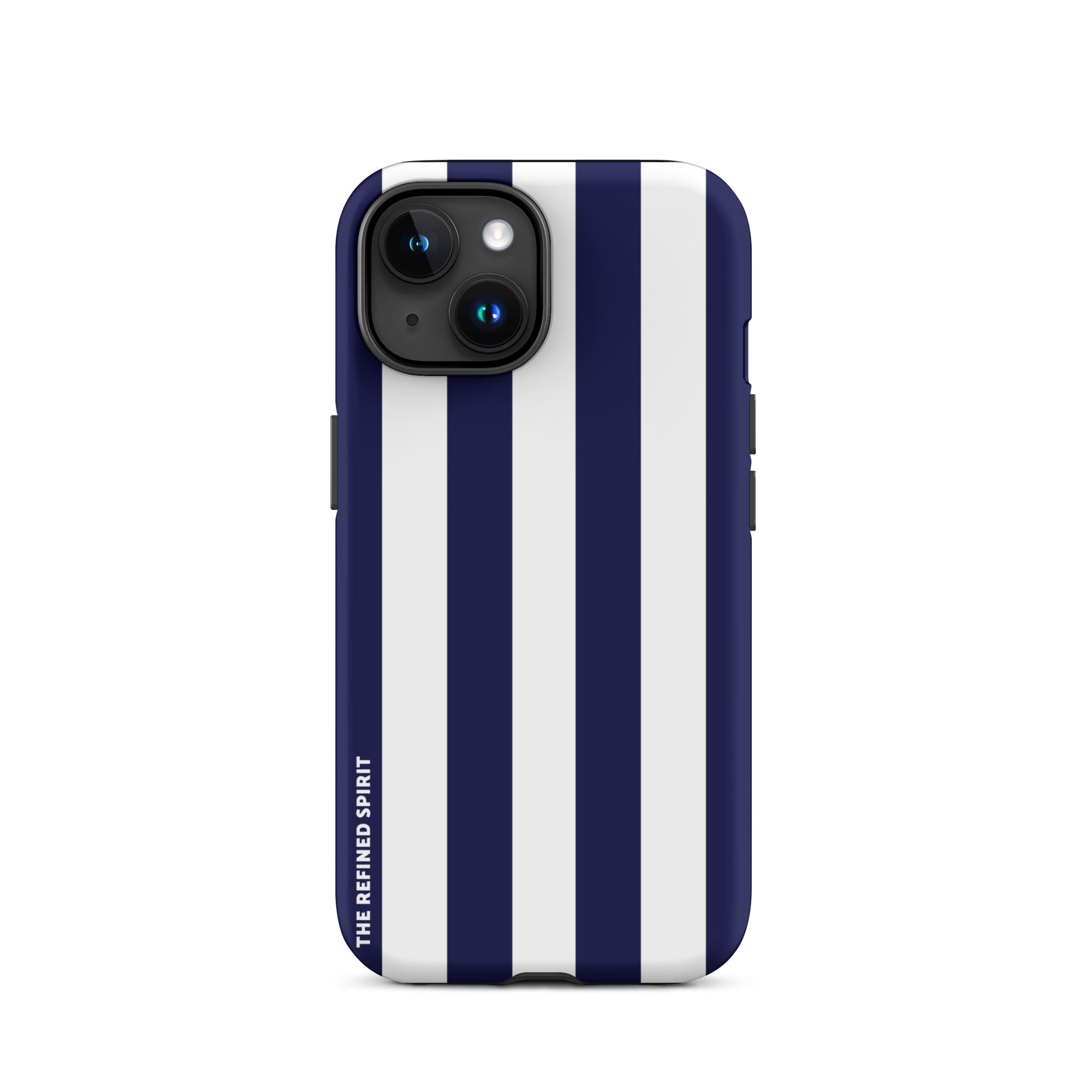 Rayures bleu marine - Coque rigide pour iPhone®