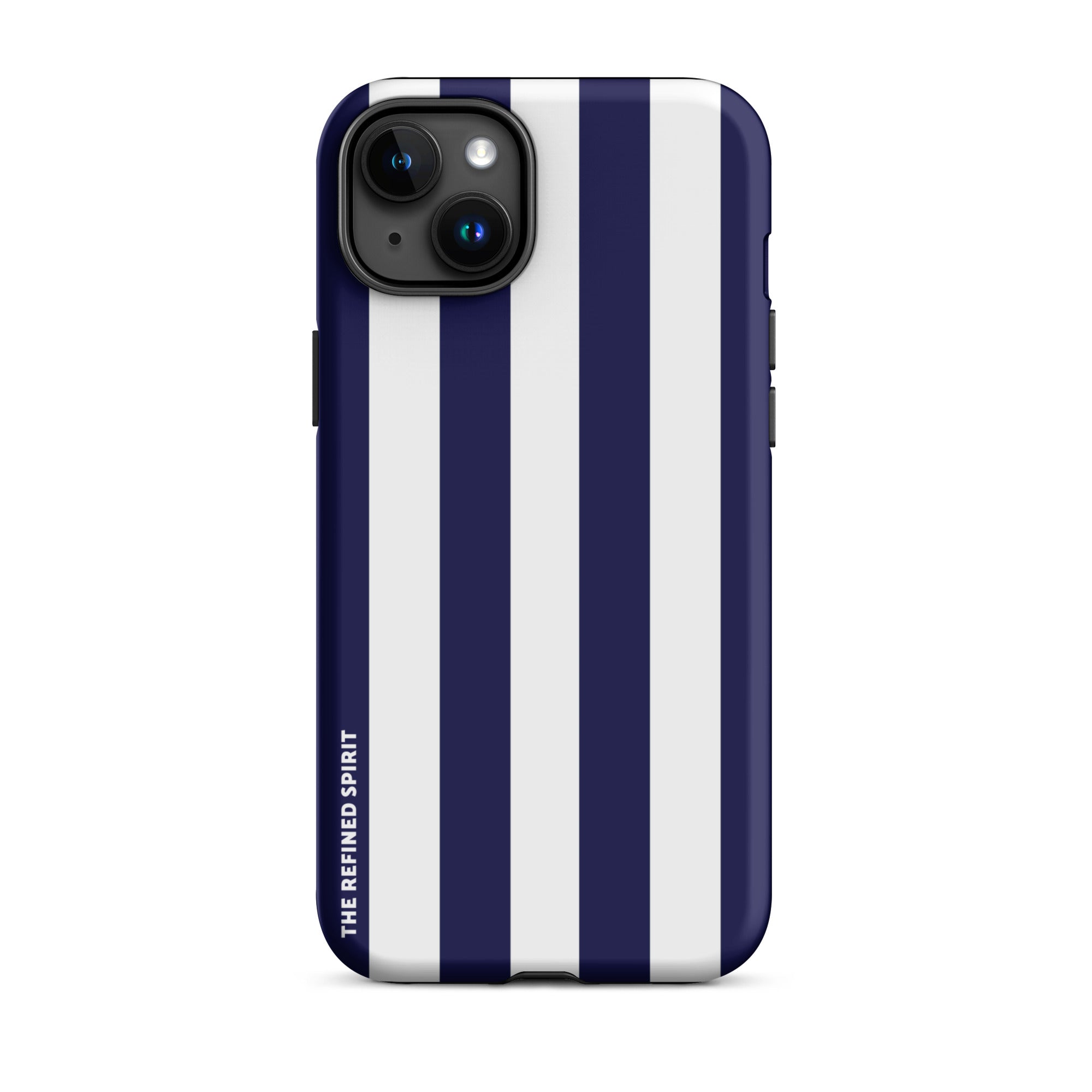 Rayures bleu marine - Coque rigide pour iPhone®